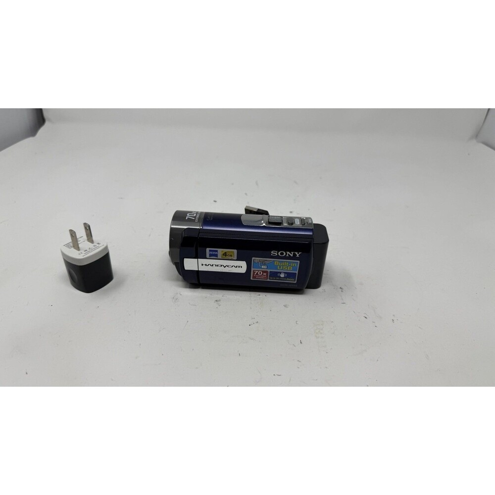 Sony Handycam DCR-SX65 Blue Camcorder 70x Zoom 2.7" with external charger